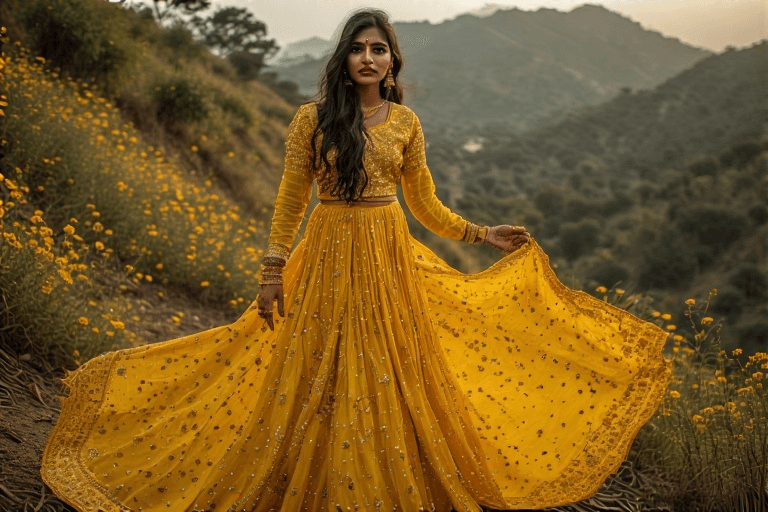 Yellow Dress for Haldi